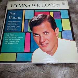 Pat Boone "Hymns We Love" Vintage Vinyl Album - Colorful Cover